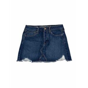 American Eagle Outfitters Skirt Womens Distressed Denim Mini Pockets Size 6